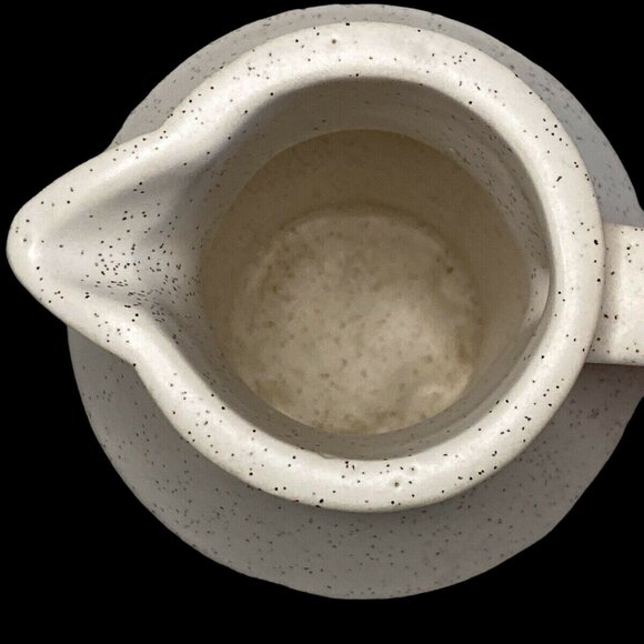 VTG McCoy Nelson Blue Willow USA Grecian beige speckled blue design pitcher - Picture 5 of 11